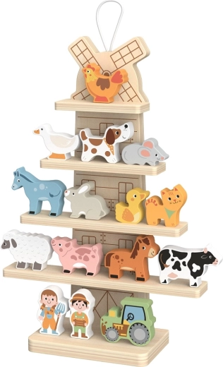2Kids Toys hanging wooden mill with farm animals