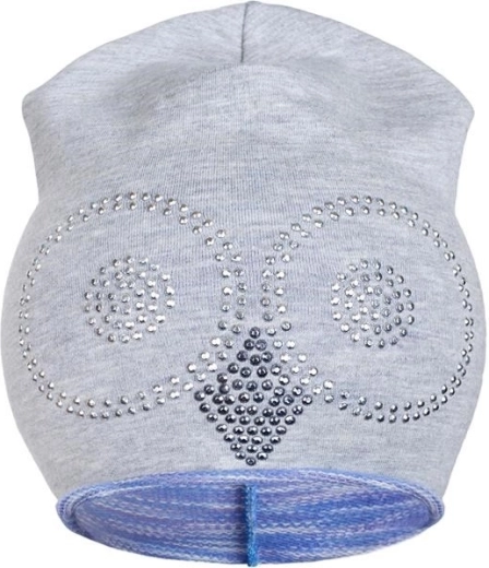 Spring Cotton Hat New Baby Owl Gray-Purple