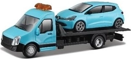 Bburago Street Fire platvormiga veok ja Renault Clio 1:43