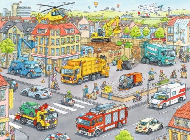 Ravensburgeri pusle Sõidukid linnas 100 tükki