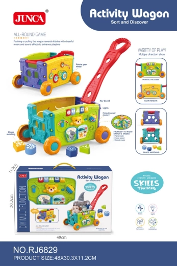 Multifunctional interactive baby walker and toy cart