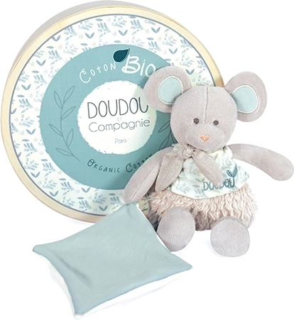 Gift Set Plush Mouse with Organic Cotton Blanket