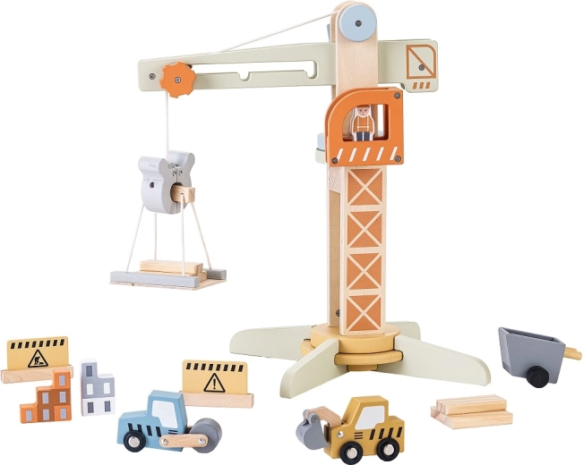 2Kids Toys puidust kraana tarvikutega