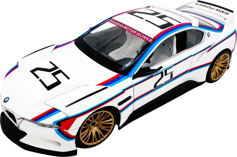 Metallmudel 1:24 BMW 3.0 CSL Hommage valge