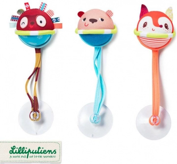 Lilliputiens - set of 3 floating balls with suction cups for children from 3 months