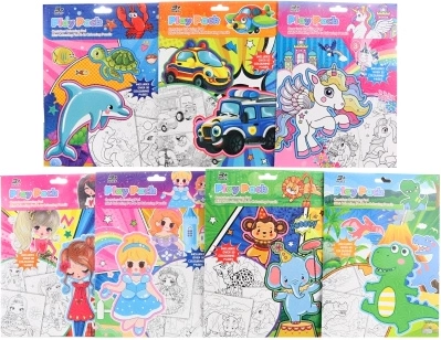 Coloring Book Set with Markers
