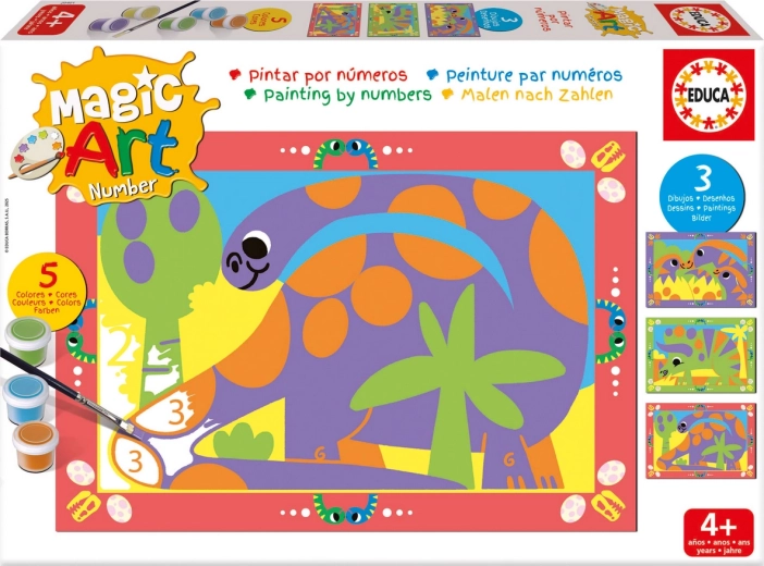 Educa paint by numbers dinosaur