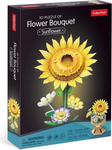 3D Puzzle Sunflower Bouquet