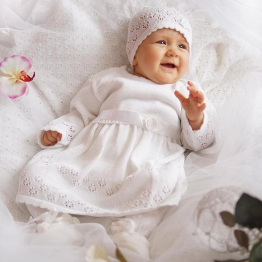 Matching dress and bonnet