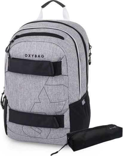 Õpilase seljakott ja pinal Oxybag Sport Grey Melange