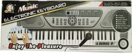 Electronic keyboard with 54 keys