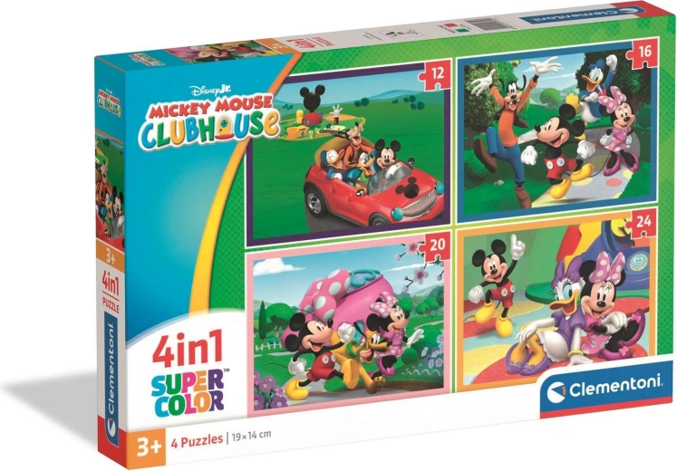 Pusle 4in1 MICKEY HIIRTEKLUBI (12, 16, 20 ja 24 tükki) – CLEMENTONI