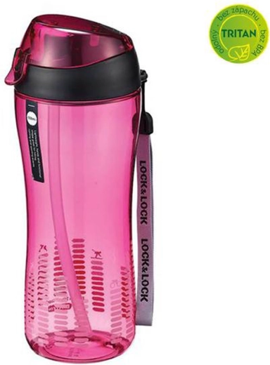 Sportpudel joogikõrrega Tritan 550 ml, roosa