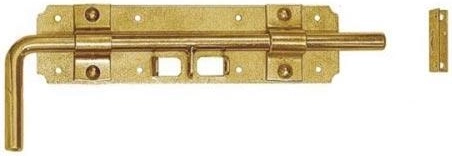 Sliding Bolt 240 × 60 × 2 mm, Yellow Zinc Plated