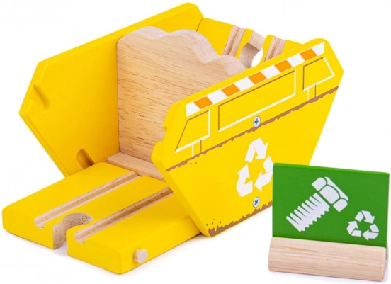 Puidust taaskasutuskonteiner puidust rongirajale BIGJIGS RAIL