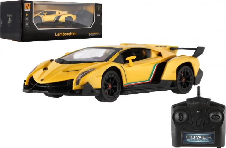 RC-auto Lamborghini 1:24 tuledega 2,4 GHz, kollane