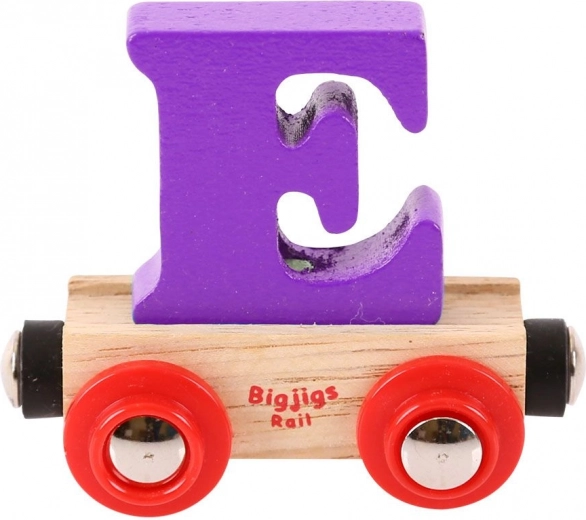 Bigjigs Rail puidust vagun tähega E