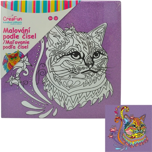Maalimine lõuendile – kass 30 × 30 cm