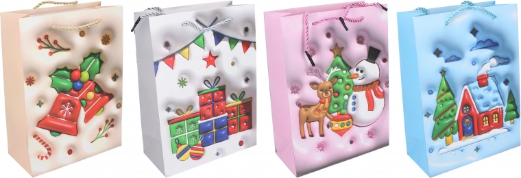 Jõulukinkekott L 31 × 40 × 12 cm – 1 tk
