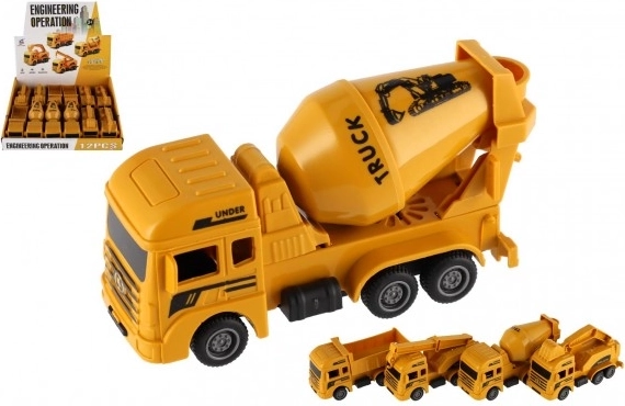 Plastist ehitusauto 12 cm tagasitõmbefunktsiooniga