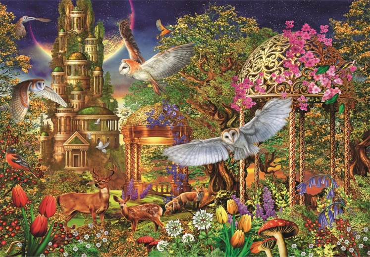 Puzzle 1500 pieces Woodland fantasy garden