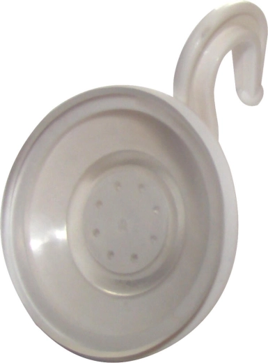 Small plastic hook with suction cup