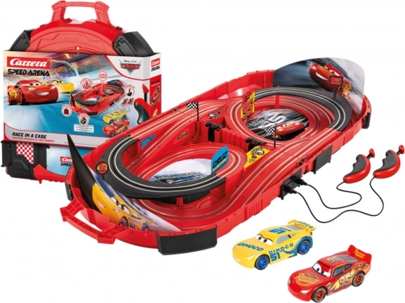 Carrera Speed Arena Disney Cars autorada 2,77 m kaasaskantavas kohvris