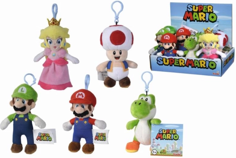 Plush Super Mario Keychain, 12.5 cm, 5 types, DP12