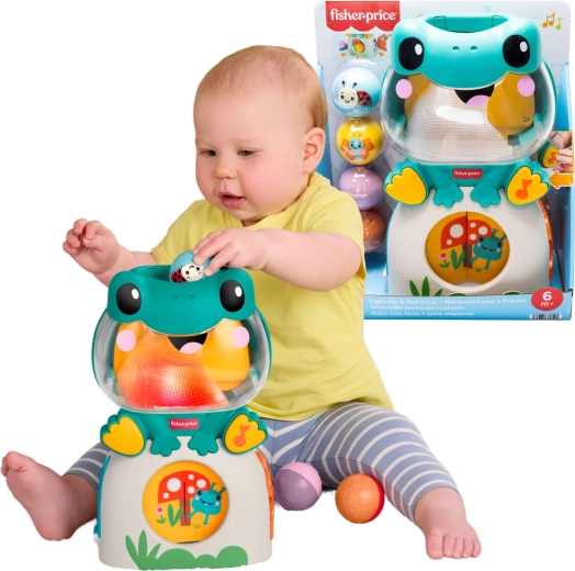 Fisher-Price interaktiivne helendav muusikaline konn pallidega