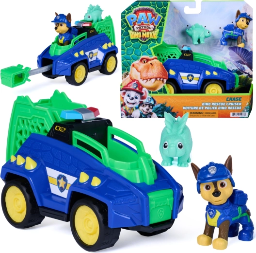 Spin Master PAW Patrol Dinosaurs – Dino Rescue Cruiser vehicle 15 cm with Chase and dinosaur figures