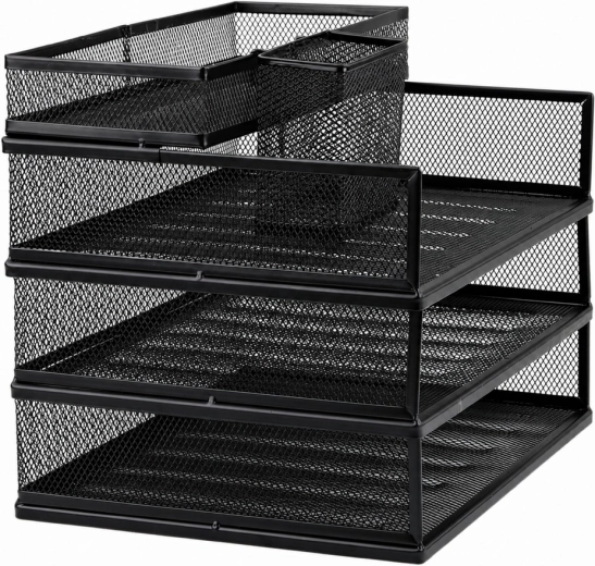 Multi-tier document shelves