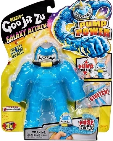 Stretchy figure Goo Jit Zu Galaxy Attack Air Vac Thrash with pump