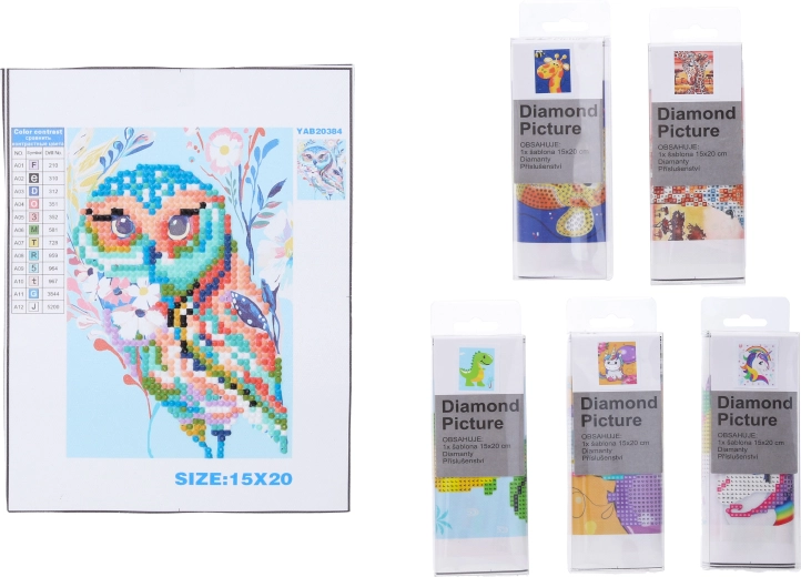 Kreatiivkomplekt diamond painting 15 × 20 cm – motiivide valik