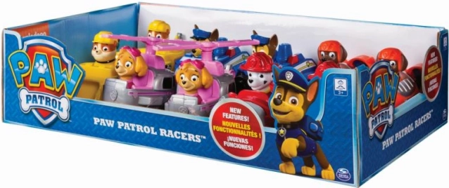 Paw Patrol päästeautod kinnitatud tegelastega