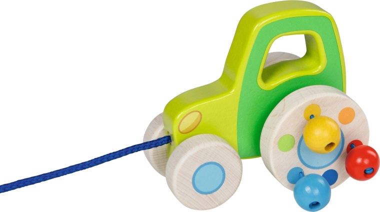 Pull-along wooden tractor - 1 piece