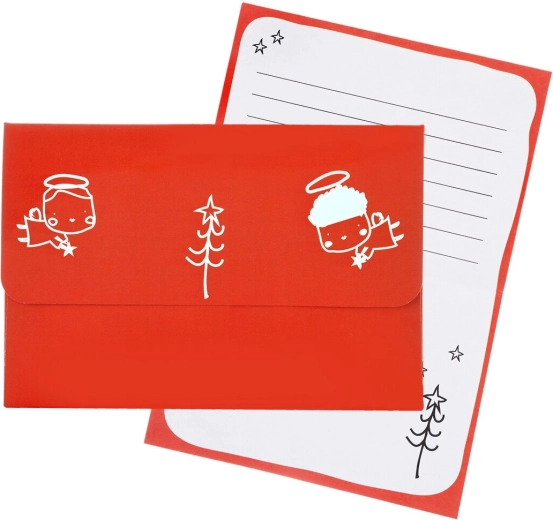 Paper envelope “Merry and Bright” with enclosed letter (CZ/SK) - 1 piece
