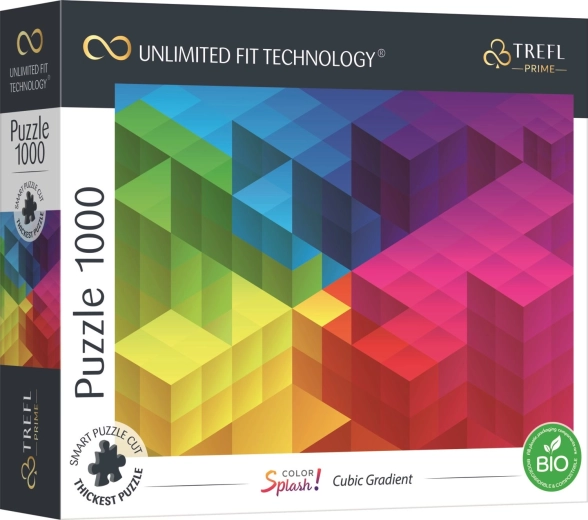 Puzzle TREFL UFT Color Splash kuubikujuline gradient, 1000 tükki