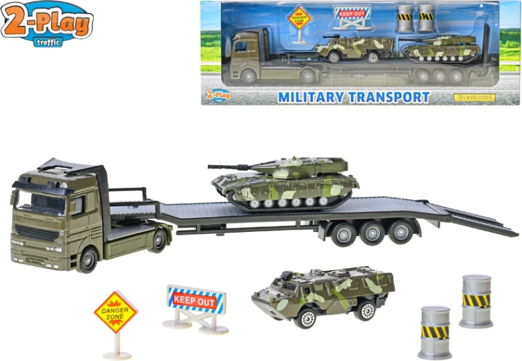 2-Play Traffic sõjaväe transportöör soomustatud sõidukitega 1:60