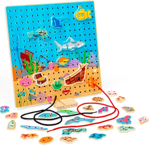 Bigjigs Toys nöörimislauad – veealune maailm