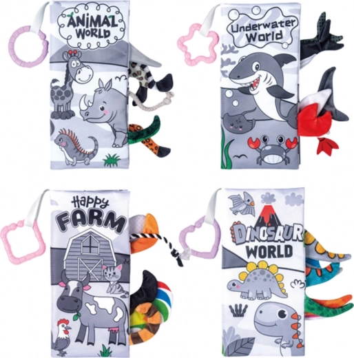 Set of Soft Sensory Books for Babies 4 pcs