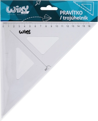 Läbipaistev joonistuskolmnurk 15 cm