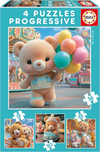 Educa Puzzle Teddy Bear 4-in-1 – Children’s Progressive Puzzle (12, 16, 20, 25 pieces)