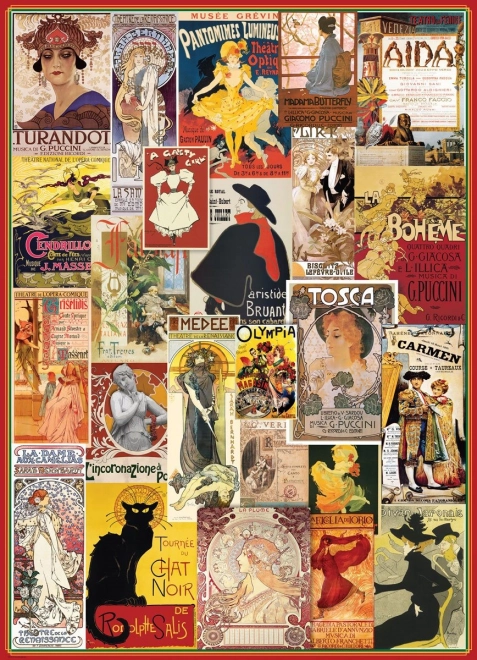Puzzle Vintage ooperi- ja teatriplakatid 1000 tükki EUROGRAPHICS