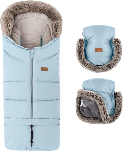 Petite&Mars talvekomplekt: soojakott Arctic 4v1 + vankrikindad Furry Sky Whisper