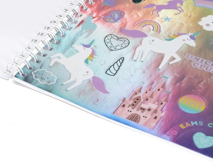 Spiral-bound pad with stickers
