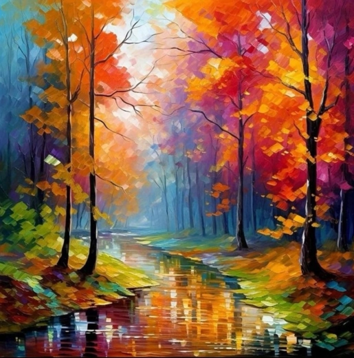 Teemantmaalimine Rahu metsas 30 × 40 cm