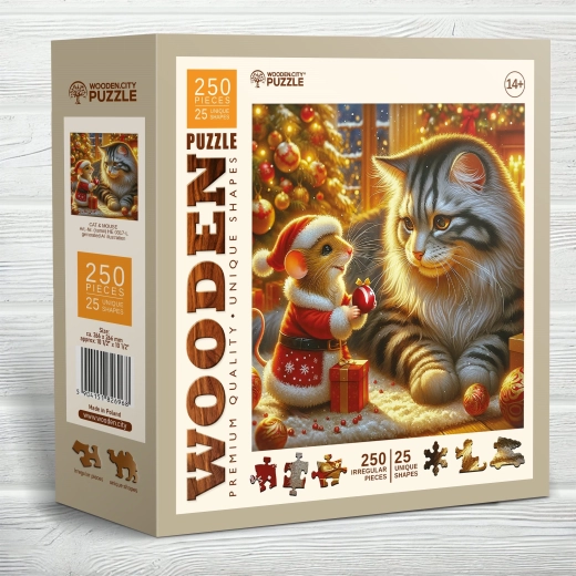 Wooden city puidust pusle Kass ja hiir 250 tükki