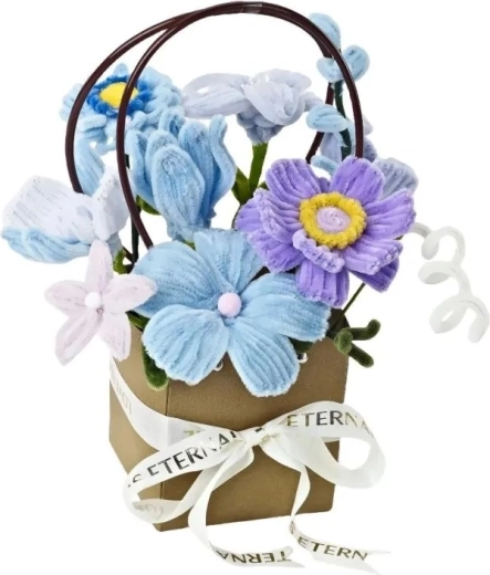 Creative DIY kit for making a flower bouquet for kids