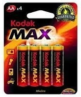 Leelispatareid AA 1,5 V KODAK Alkaline Max – 4 tk