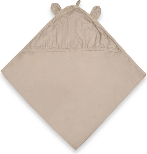 NuuRoo Danila muslin hooded towel natural